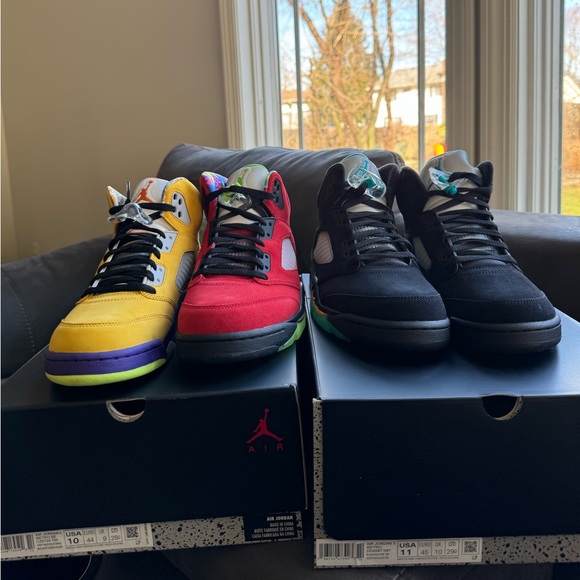 Air Jordan 5 Bundle “What The” Size 10 and “Aqua” Size 11 Brand New - Picture 3 of 15